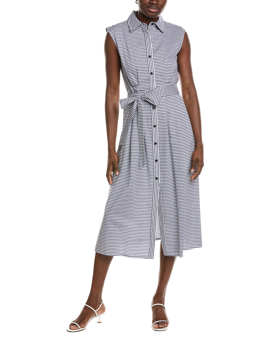 Sleeveless Pleated Shirtdress
