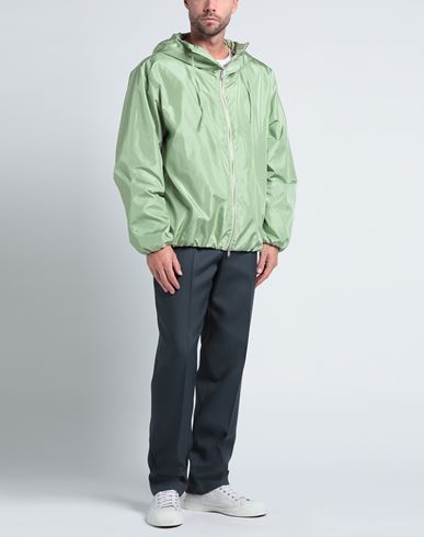 Man Jacket Light green Size 34 Polyester