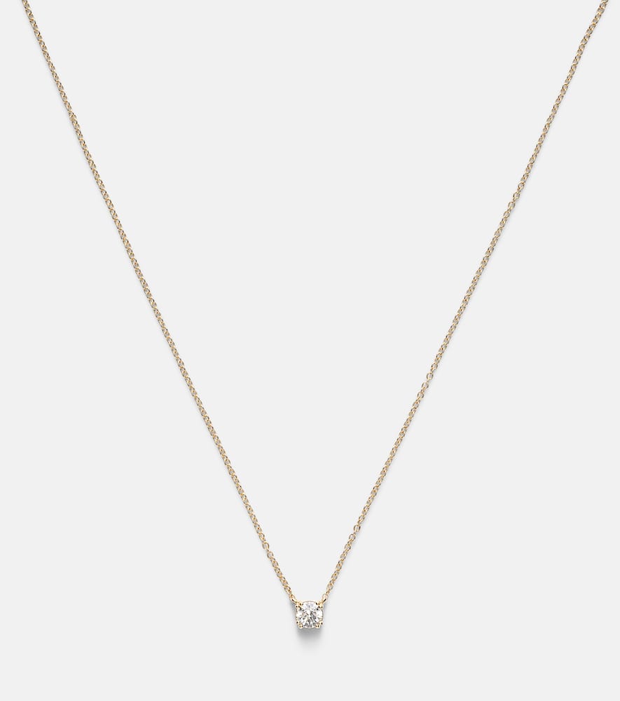 Essential 14kt gold necklace with diamonds