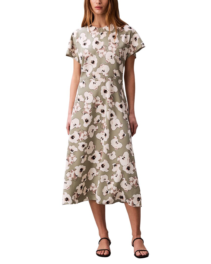 Matte Satin Midi Dress