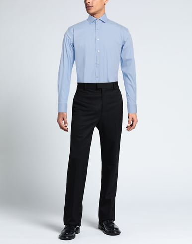 Man Shirt Sky blue Size 15 ½ Cotton, Polyamide, Elastane