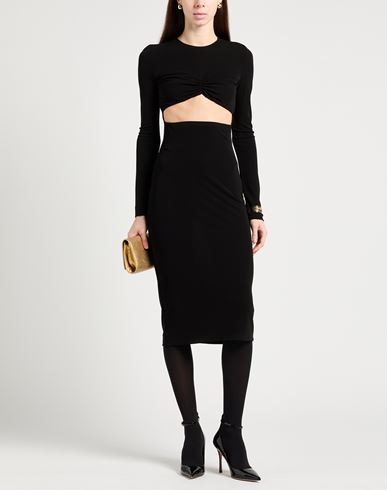 Woman Midi dress Black Size S Viscose