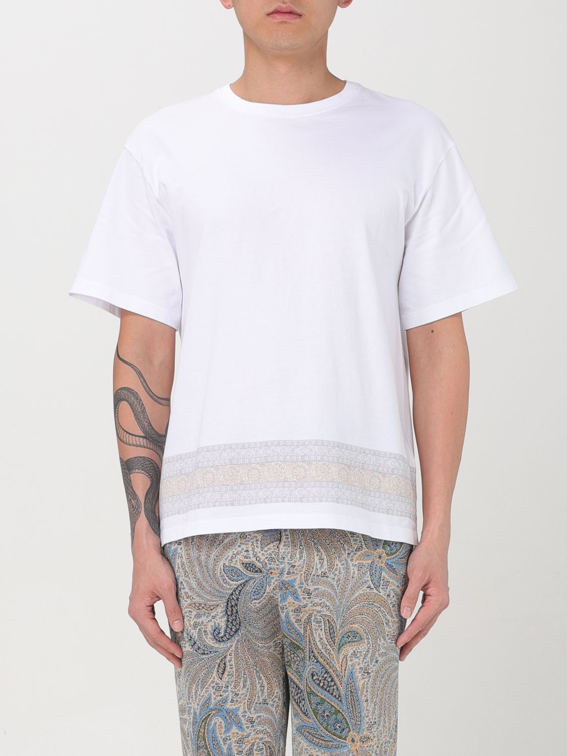Paisley-print T-shirt - White