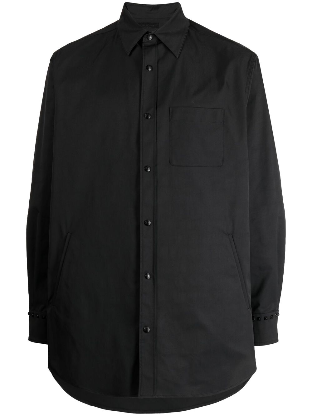 Rockstud-embellished shirt - Black