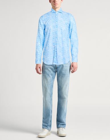 Man Shirt Light blue Size 16 ½ Cotton, Elastane