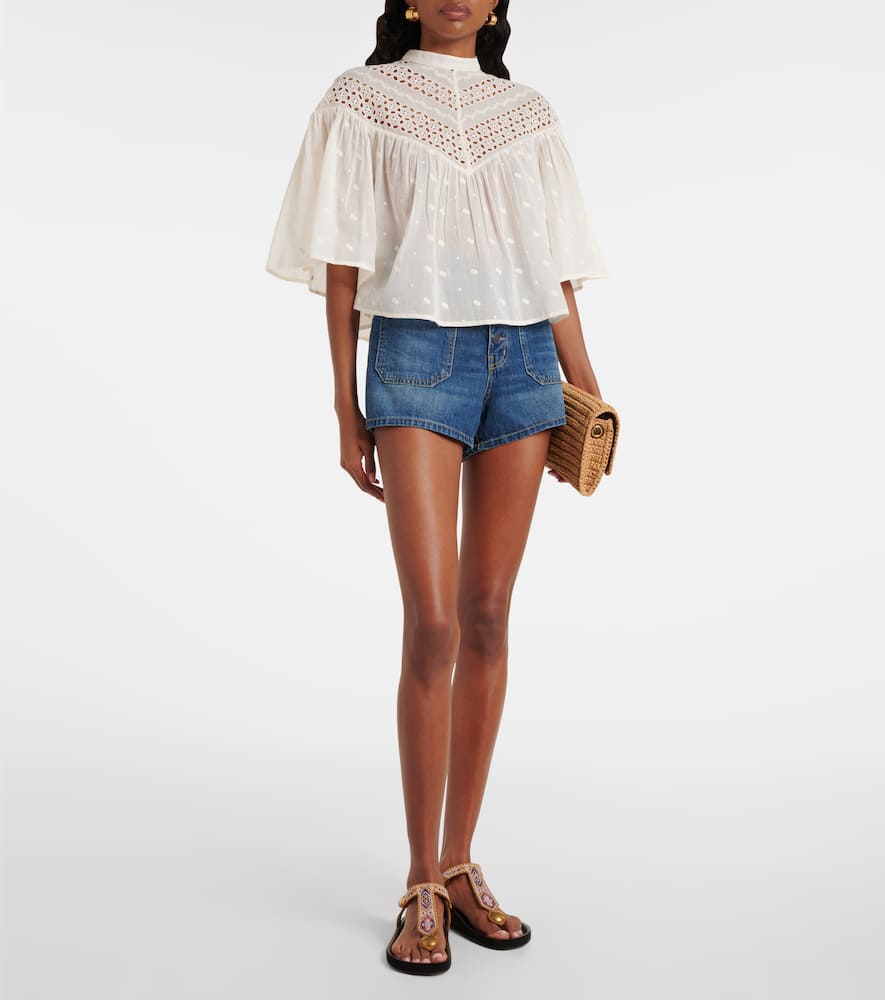 Nili Lotan Harley high-rise denim shorts