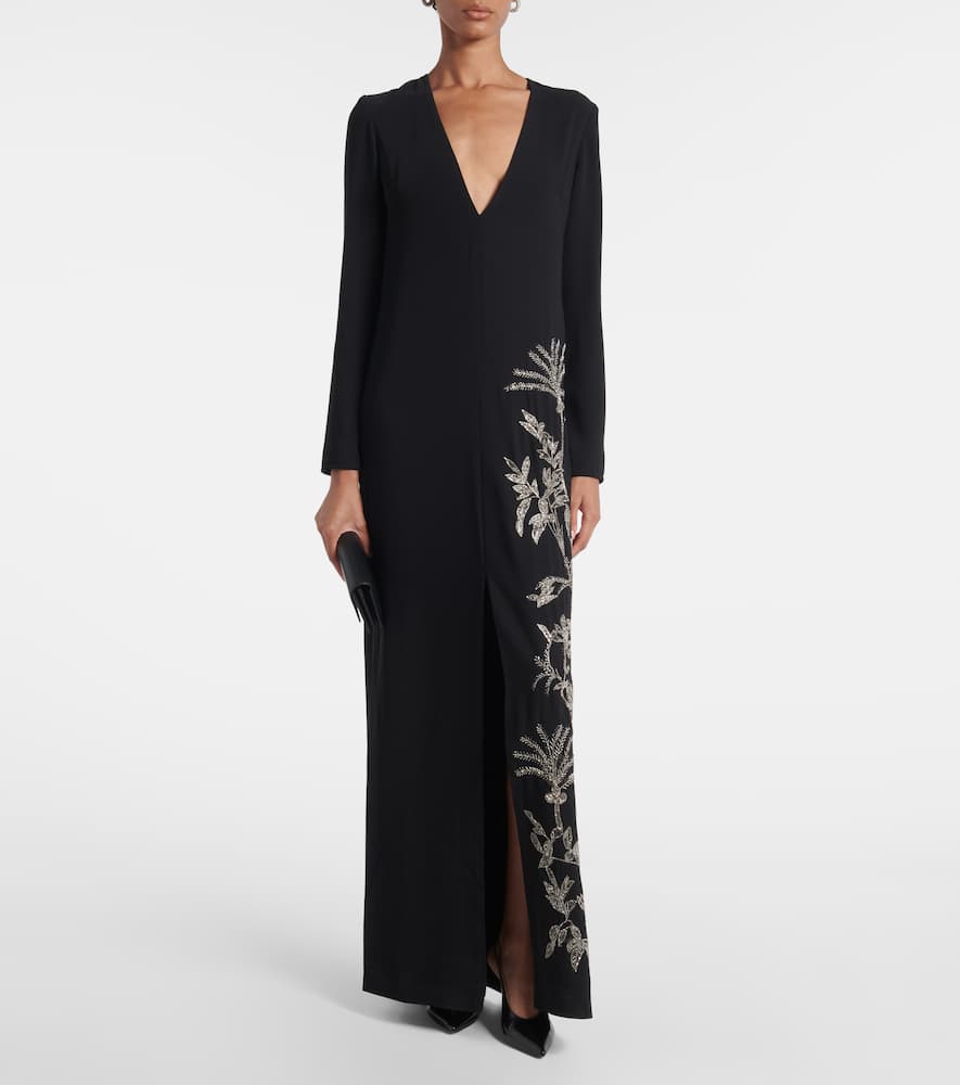 Vita beaded crêpe gown