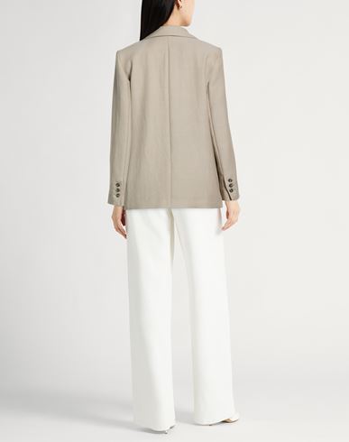 Woman Blazer Khaki Size 12 Virgin Wool, Viscose