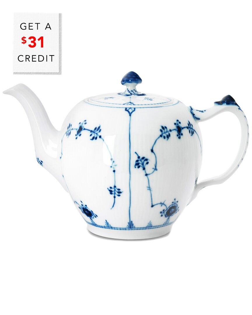 Fluted Plain Tea Pot With $31 Credit