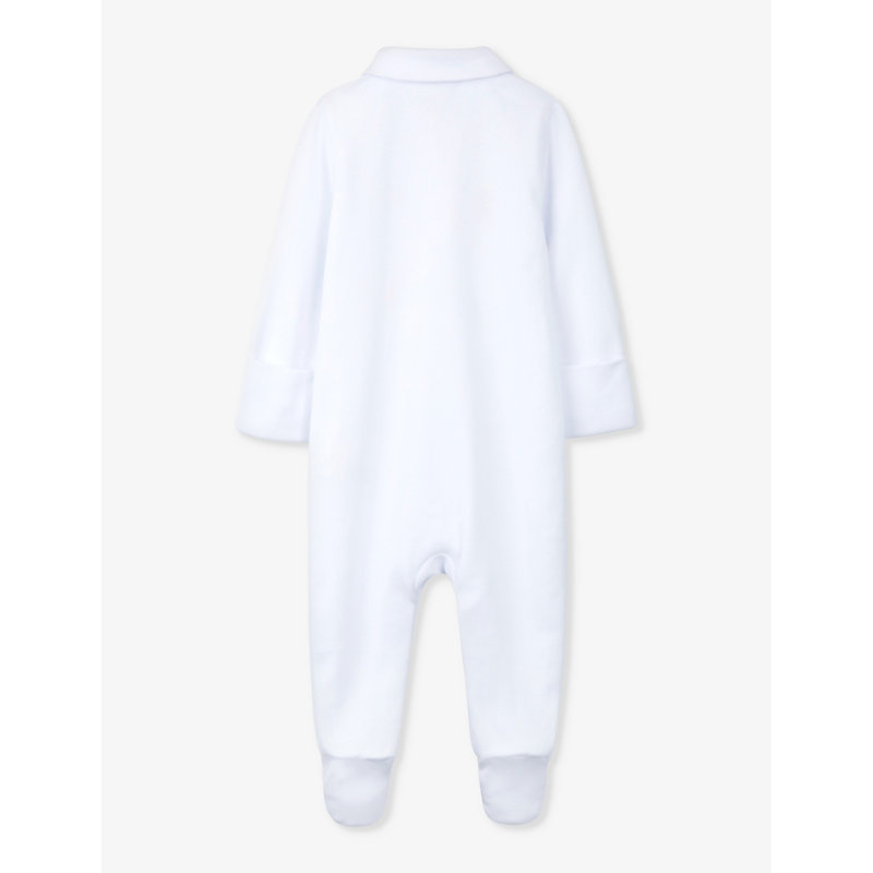 White London Embroidered Organic-cotton Babygrow 