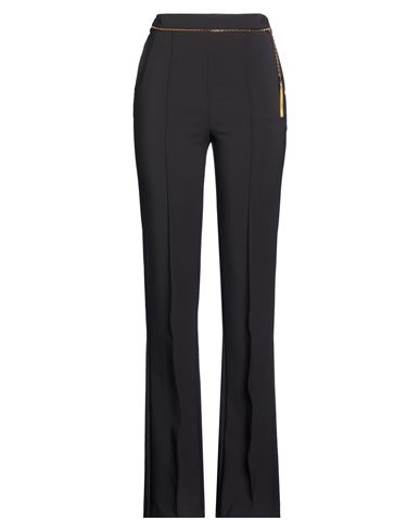 Woman Pants Black Size 12 Polyester, Elastane