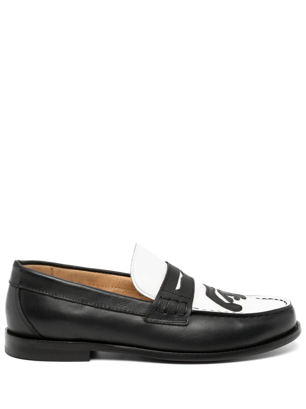 KidSuper patchwork Penny loafers - Black