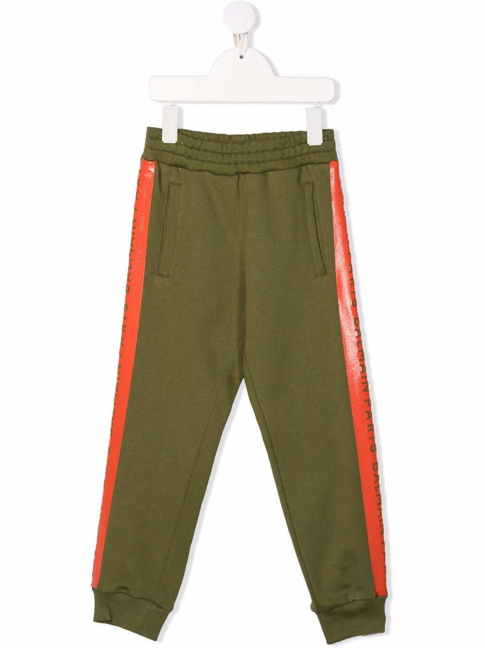 Side logo stripe track pants - Green