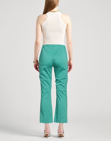 Liviana Conti Woman Pants Emerald green Size 4 Cotton, Polyamide, Elastane