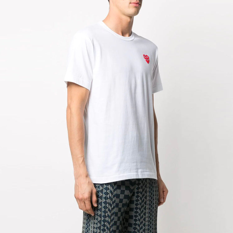 Basic T-Shirt Red Family Heart 'White'