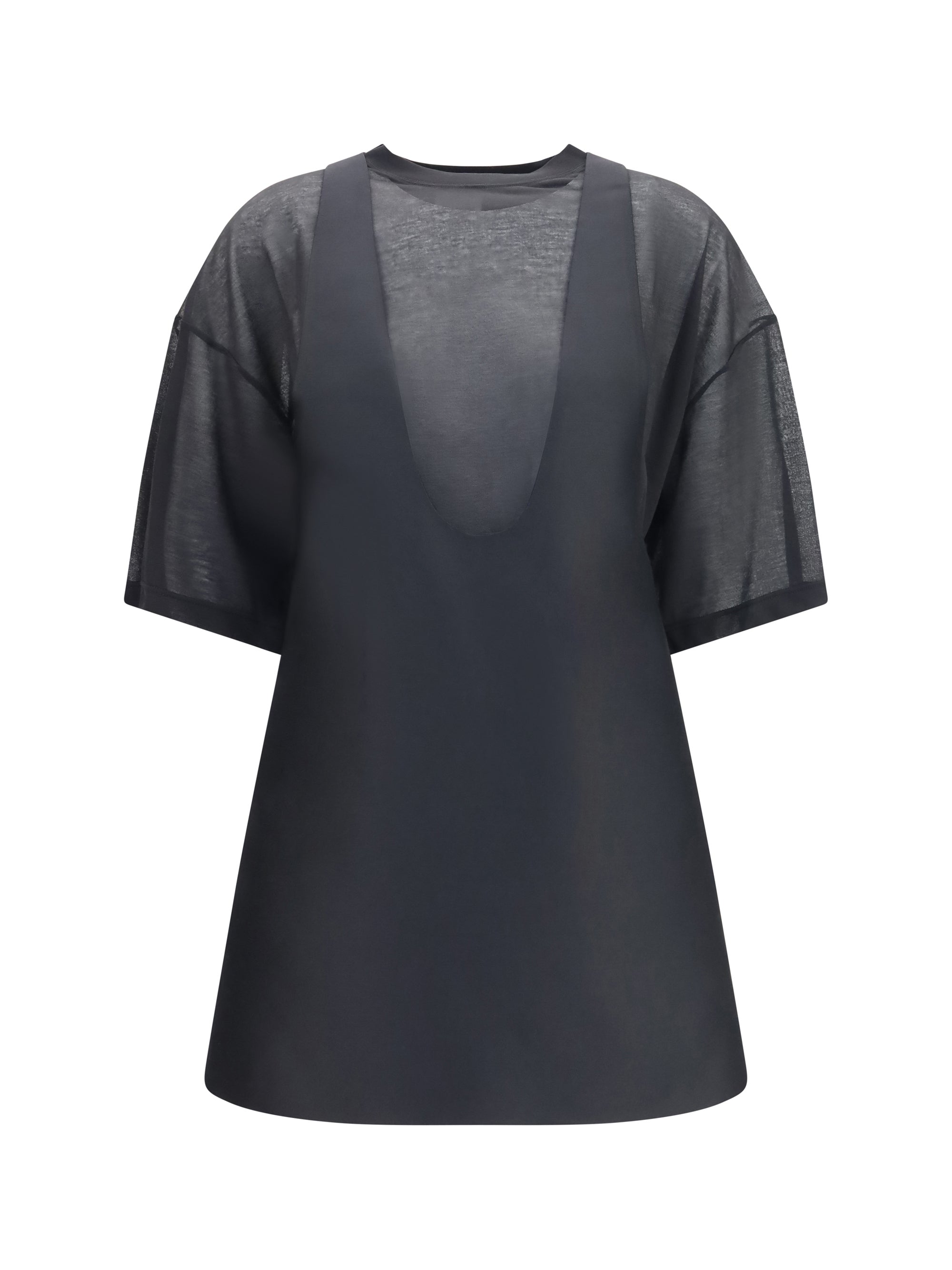 Hybrid Layered Dress — Black