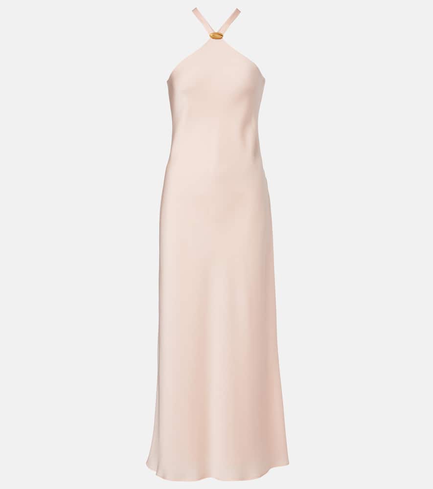 Ghiotto embellished satin slip dress