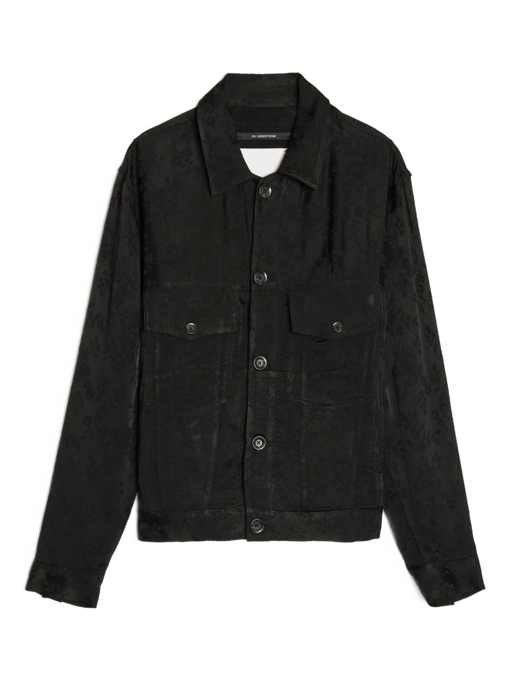 Floral-embossed jacket - Black