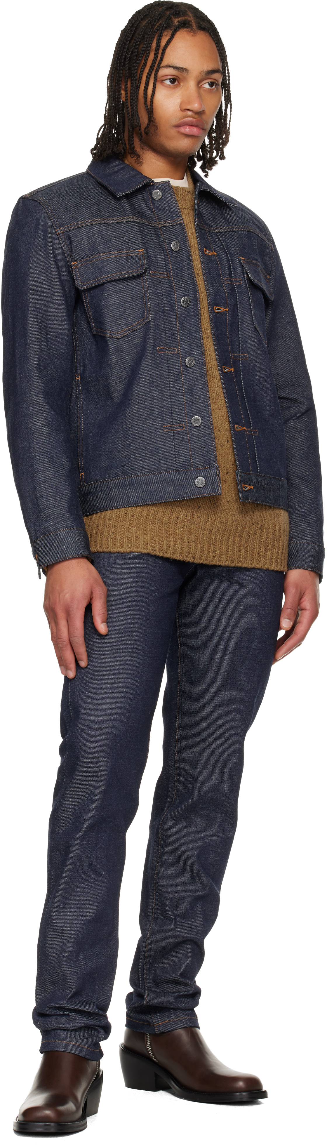 A. P.C. Navy New Standard Jeans