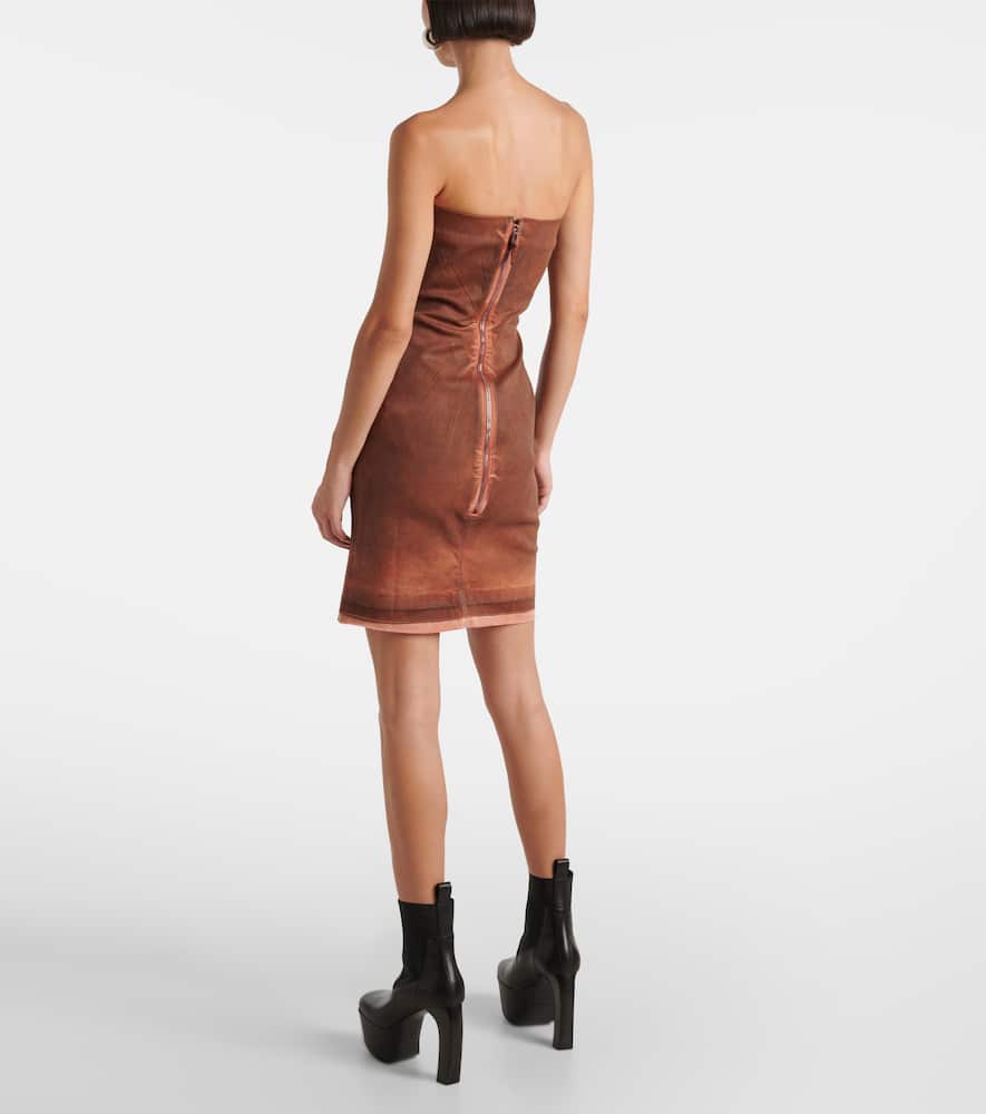 DRKSHDW denim bustier dress