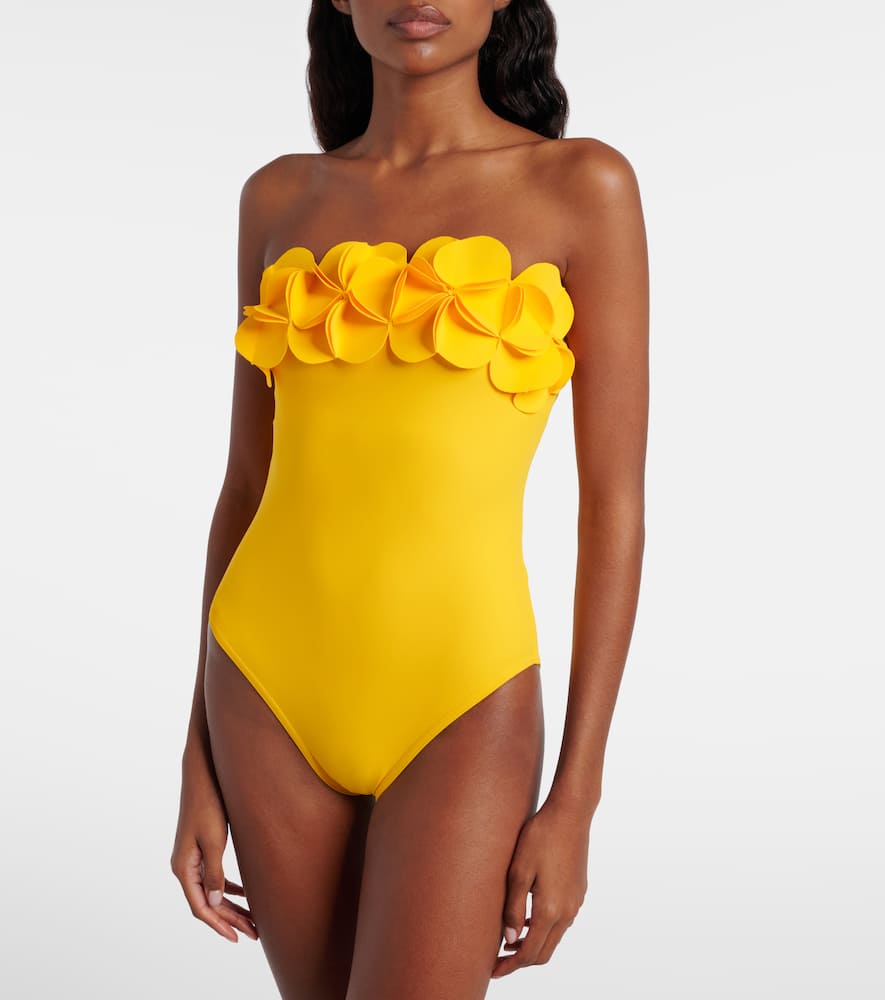 Tess floral-appliqué swimsuit