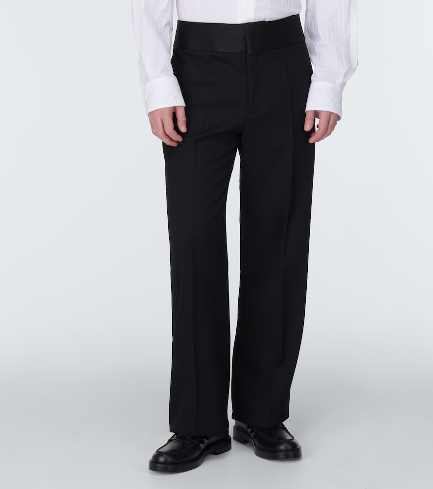 Straight virgin wool pants