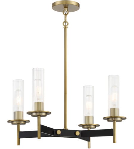 Baldwin Park 4-Light Chandelier in Coal and Soft Bra