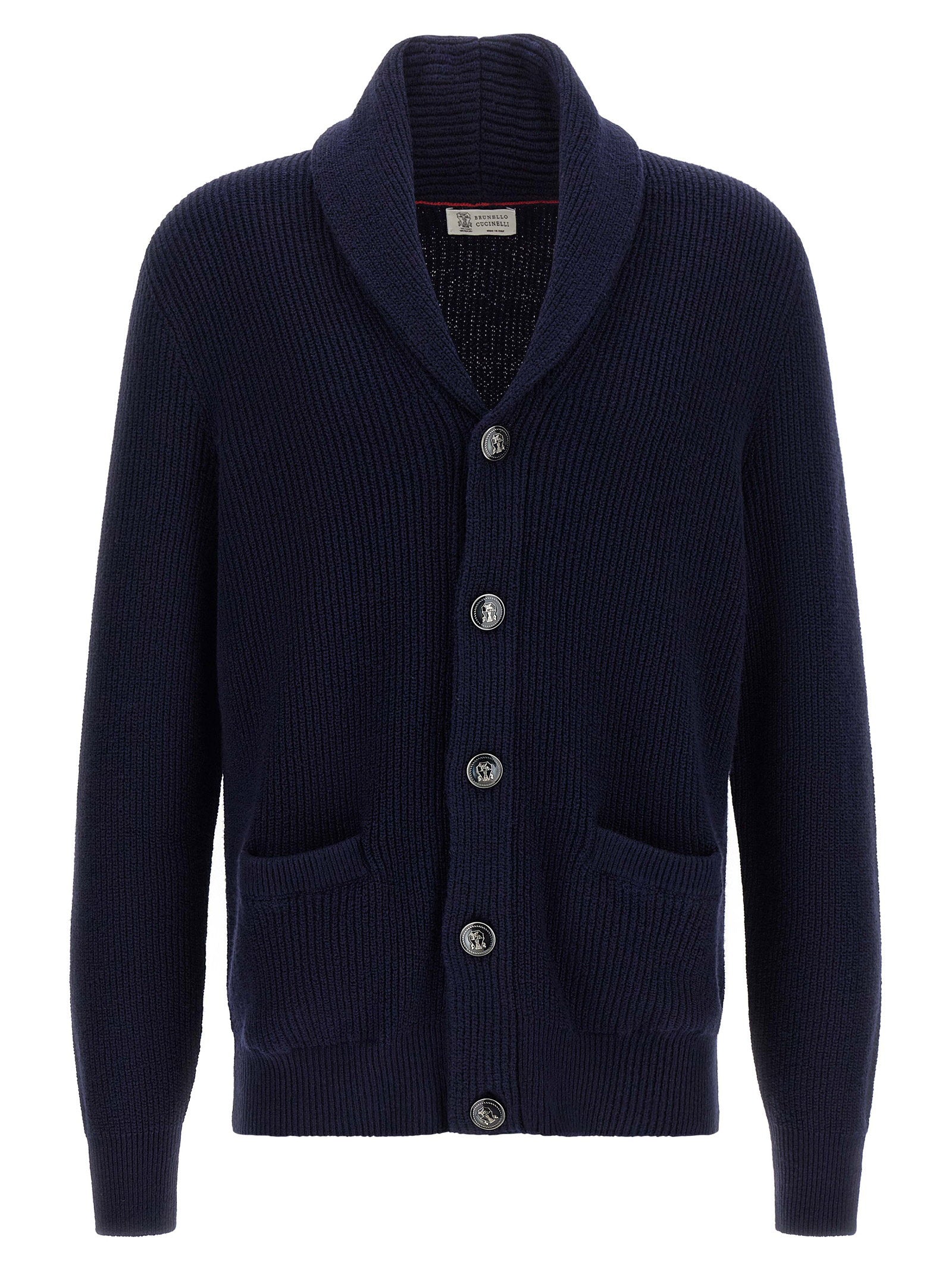 Malfilé Cotton Cardigan — Navy