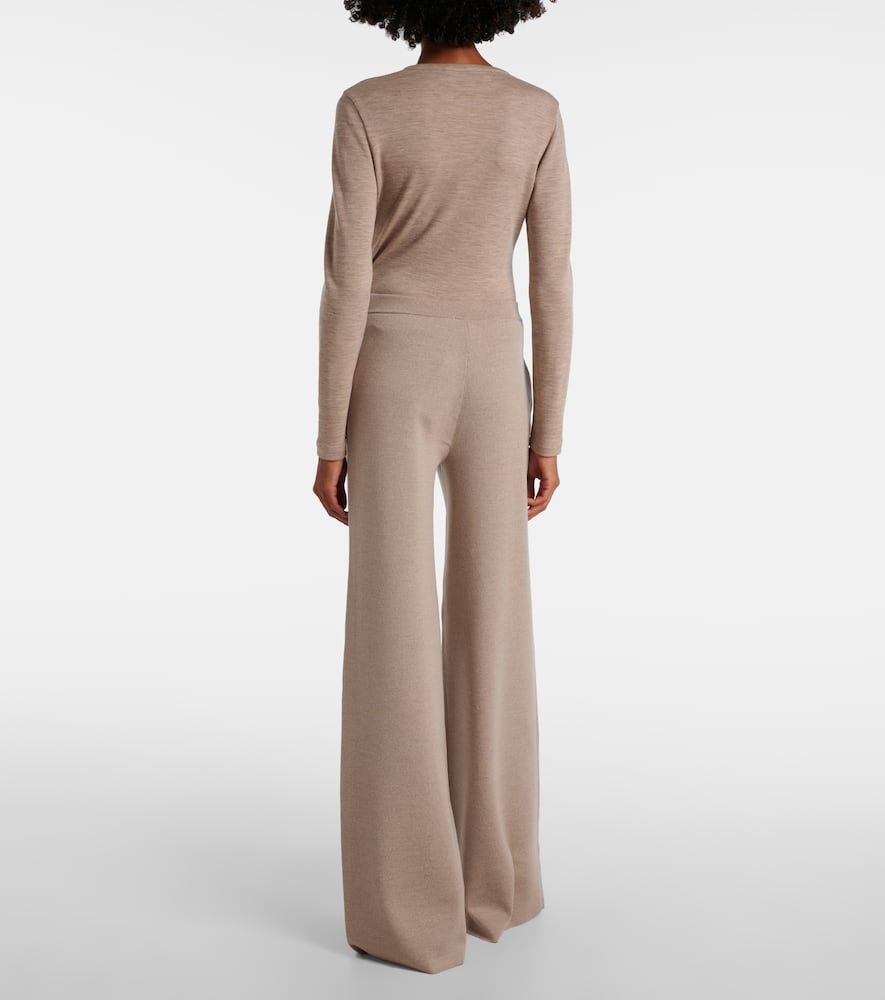 Wool wide-leg pants