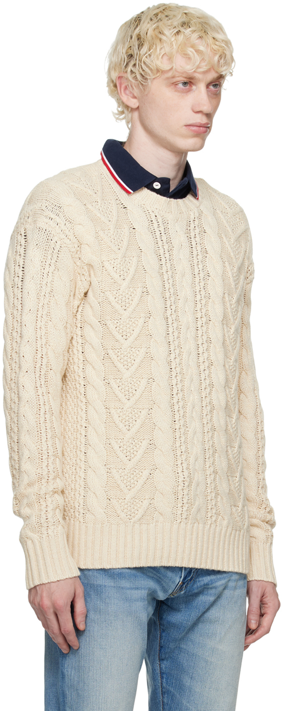 Polo Ralph Lauren Off-White Fisherman's Sweater