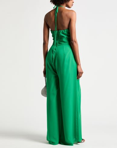 Woman Jumpsuit Green Size 8 Polyester