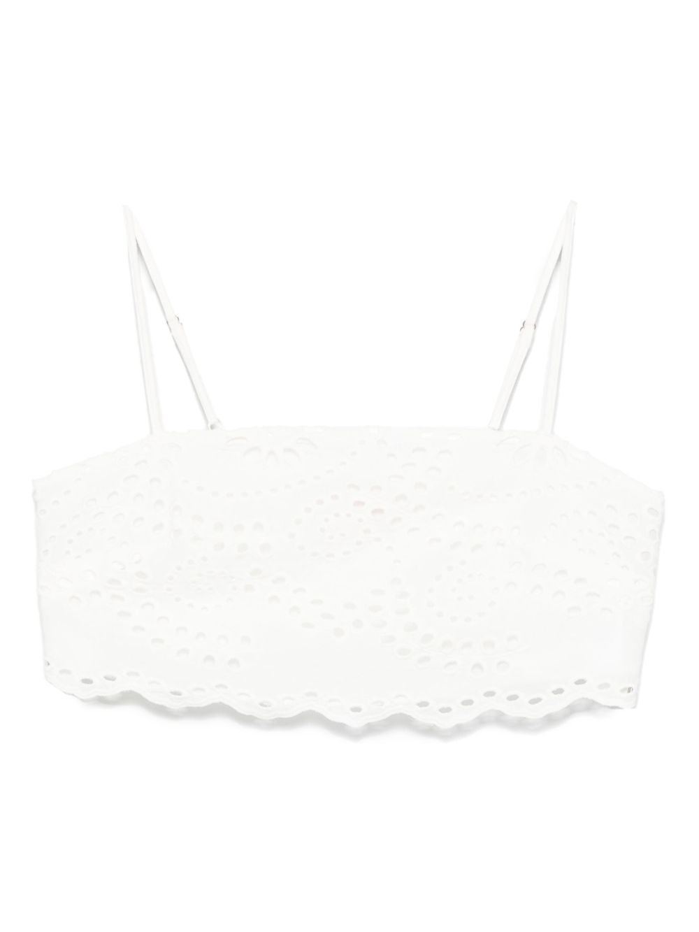 Cotton cropped top - White