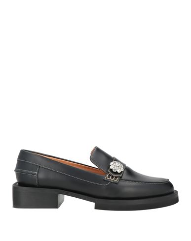Ganni Woman Loafers Black Size 6 Soft Leather