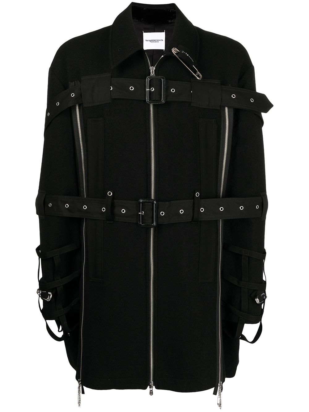 Panelled sleeveless blazer - Black