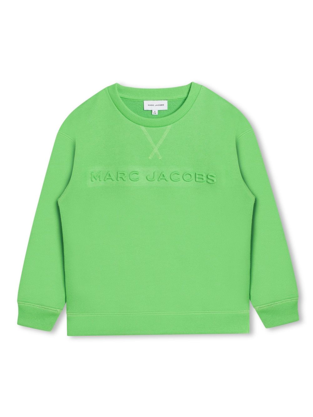 Logo-debossed crew-neck sweatshirt - Green