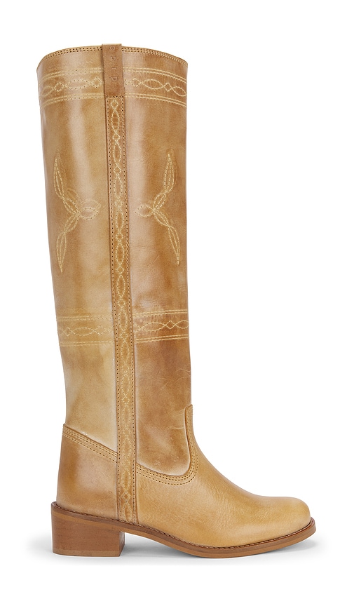 Dico Copenhagen Ann Gaucho With Western Stitching Boot in Light Tan Escovado. 37 also