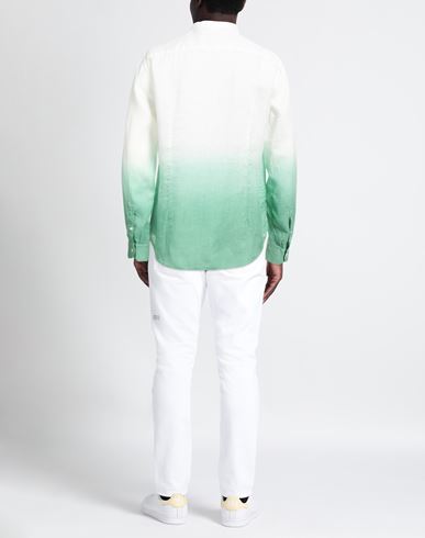 At. p.co Man Shirt Green Size 14 ½ Linen