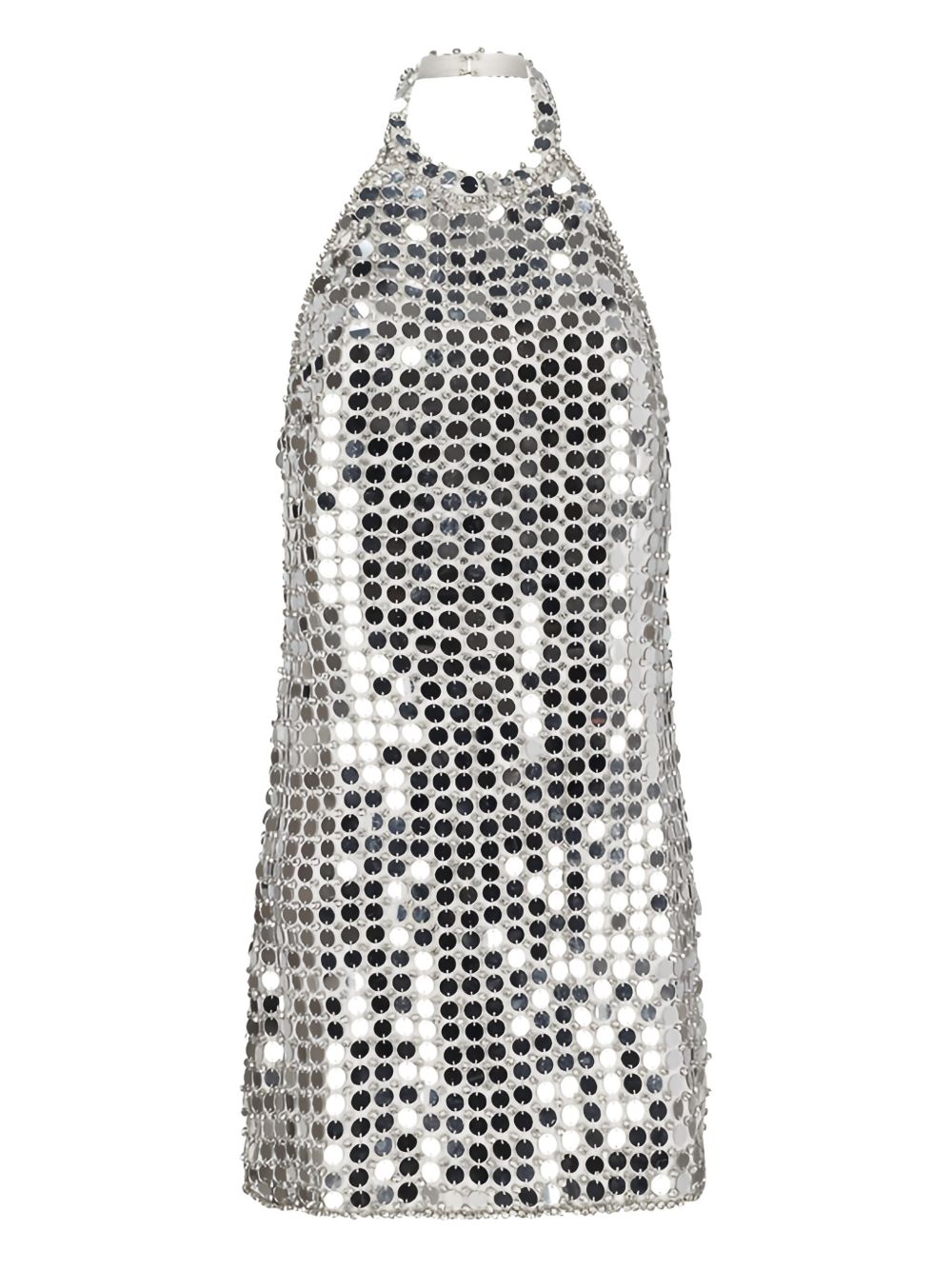 Sequinned halterneck dress - Silver