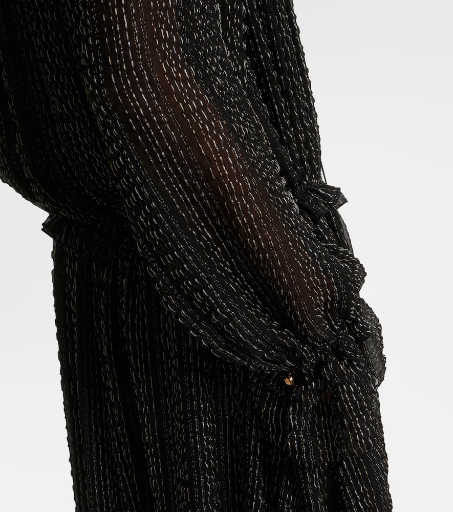 Chloé Ruffled gathered silk-blend gown