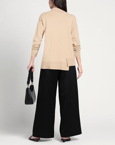 Woman Turtleneck Cream Size 6 Wool, Viscose, Polyamide, Cashmere