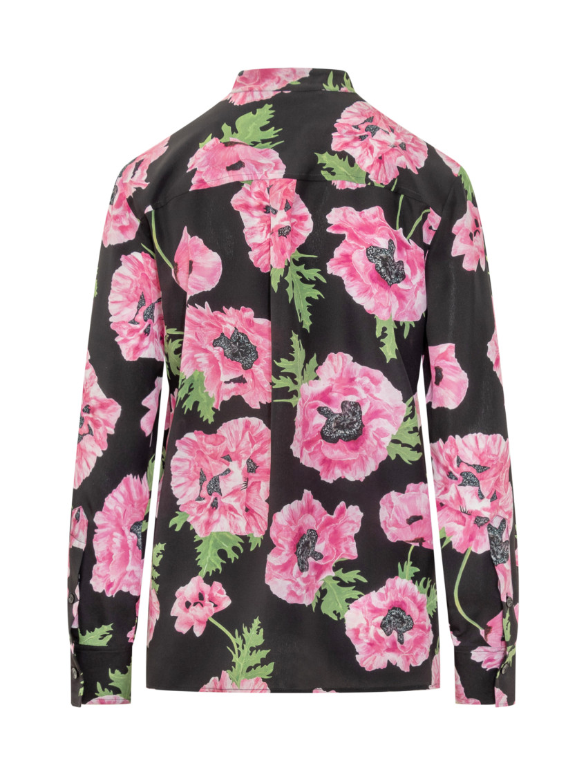 Poppy-printed Long Sleeved Shirt