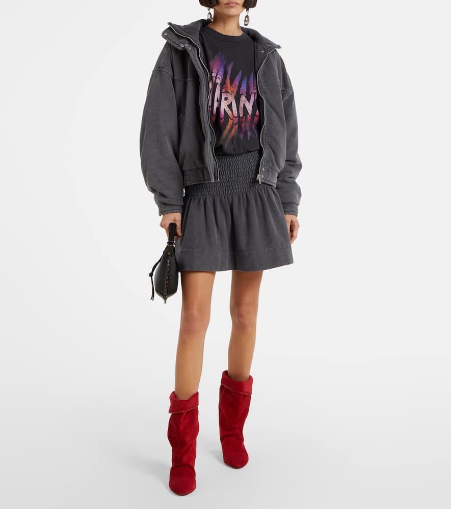 Pacifica high-rise cotton miniskirt