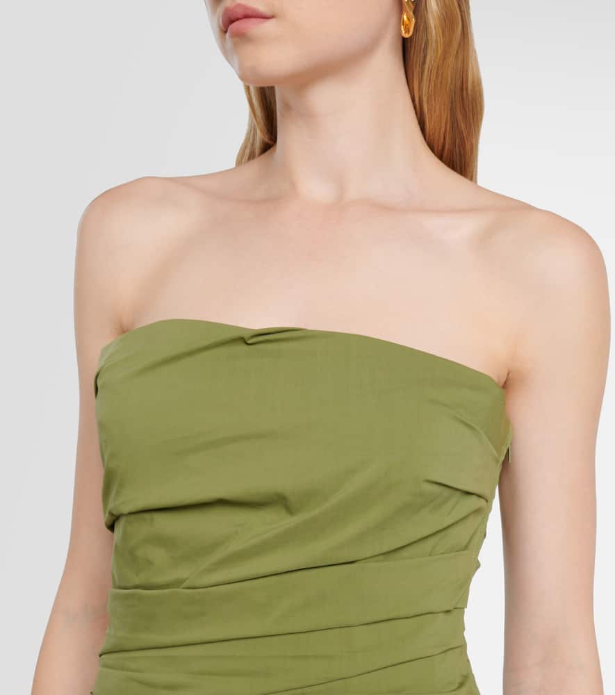 Emerson ruched cotton-blend tube top