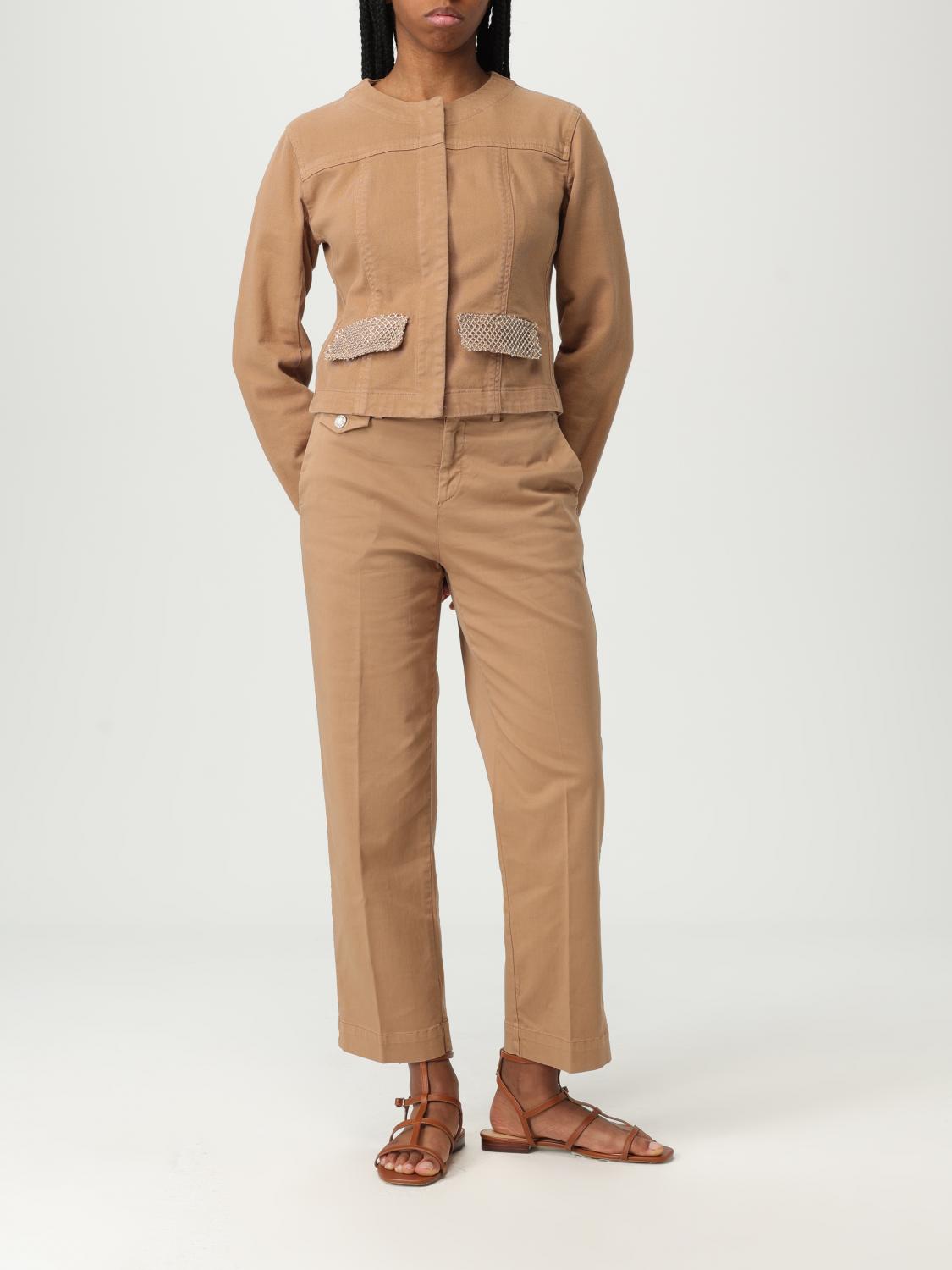 Pants LIU JO Woman color Sand
