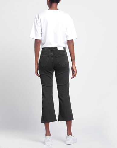 Woman Jeans Black Size 26 Cotton, Elastane
