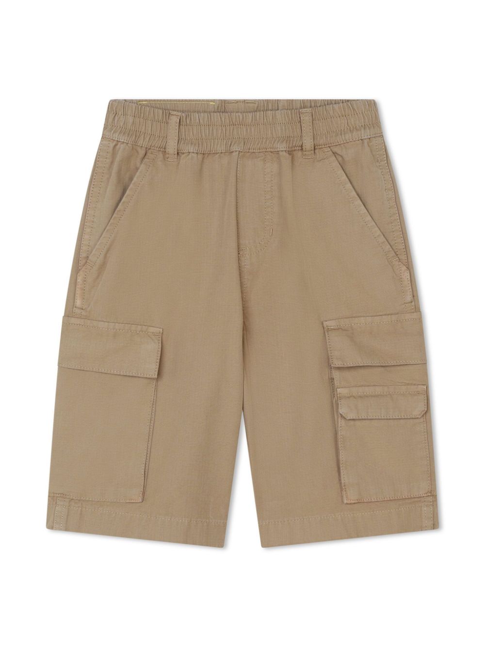 Ripstop cotton Bermuda cargo shorts - Brown