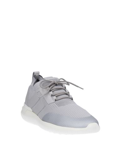 Tod's No_code Man Sneakers Grey Size 10 Soft Leather, Textile fibers
