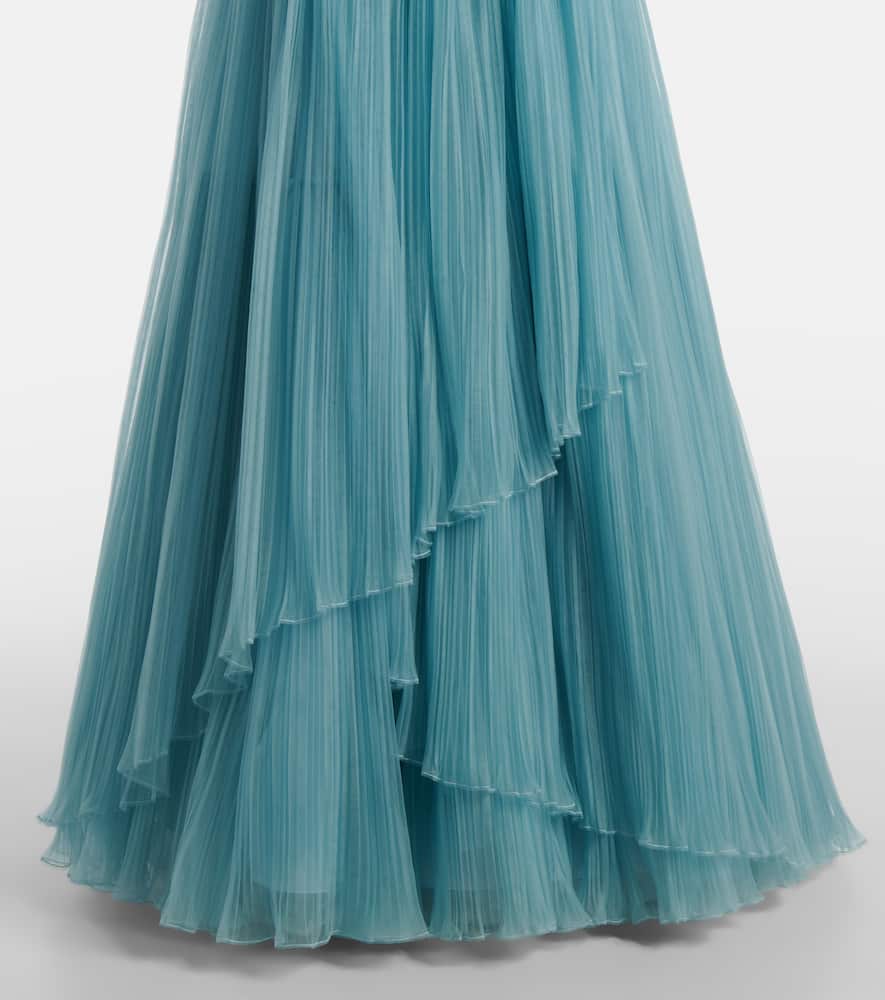 Marinel plissé tulle gown