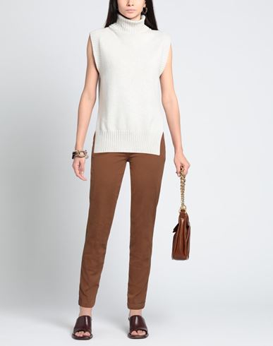 Woman Pants Brown Size 2 Cotton, Elastane