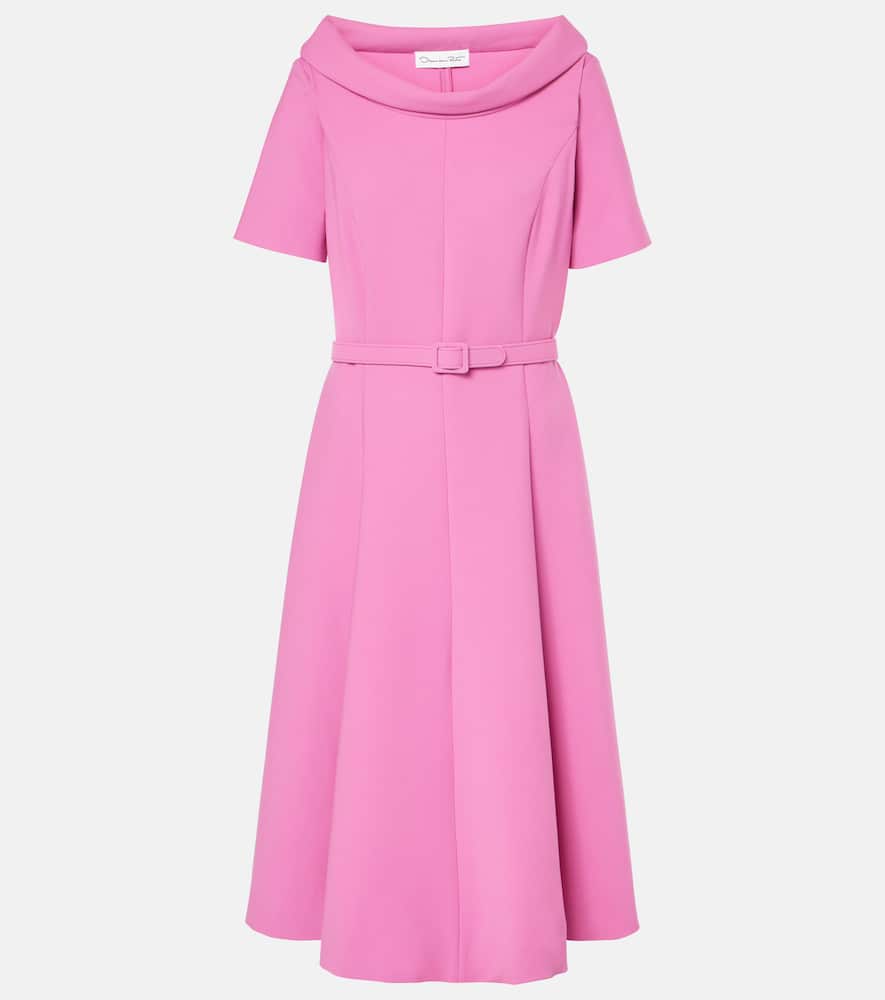 Wool-blend midi dress